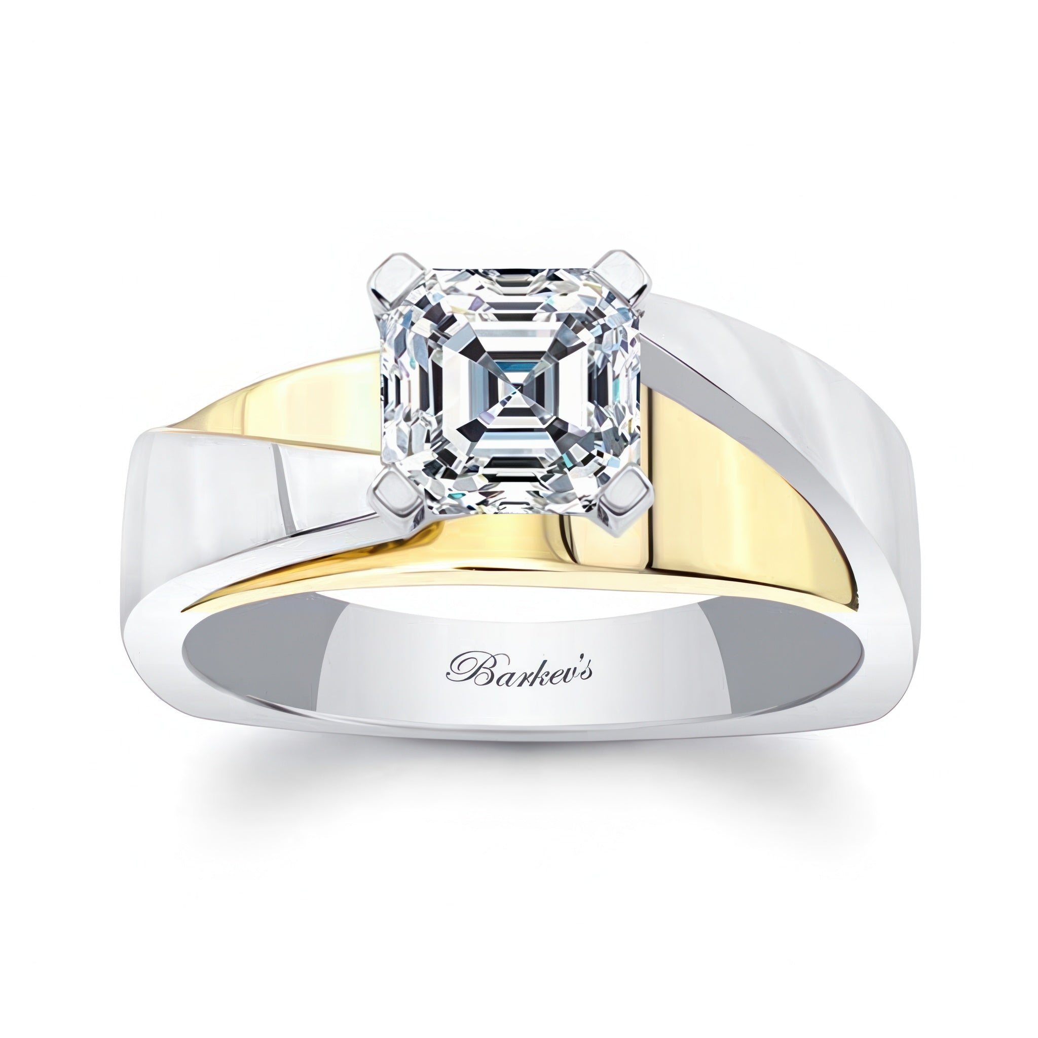 1 Carat Asscher Moissanite Solitaire