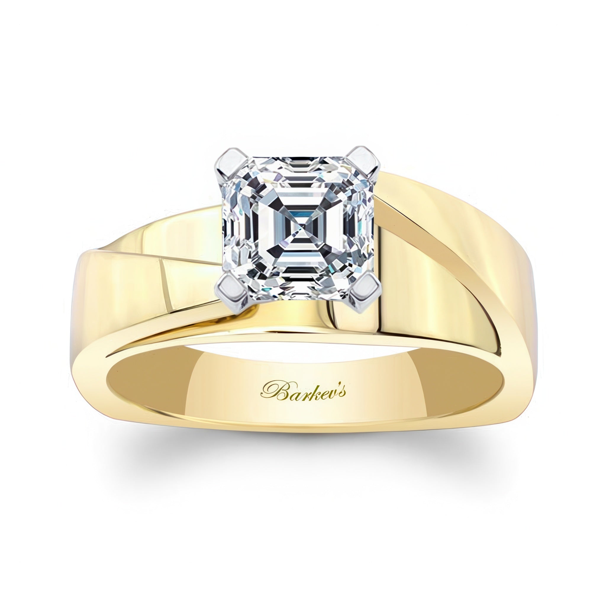 1 Carat Asscher Moissanite Solitaire