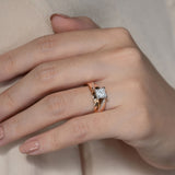 Princess Cut Pave Engagement Ring