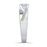 Princess Cut Pave Engagement Ring
