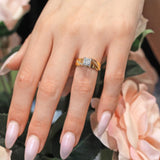 Princess Cut Pave Engagement Ring