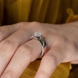 Princess Cut Pave Engagement Ring