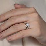 Princess Cut Pave Engagement Ring