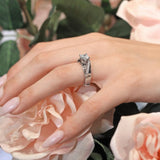 Princess Cut Pave Engagement Ring