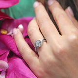 Twisted Halo Engagement Ring