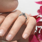 Twisted Halo Engagement Ring