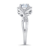 Twisted Halo Engagement Ring