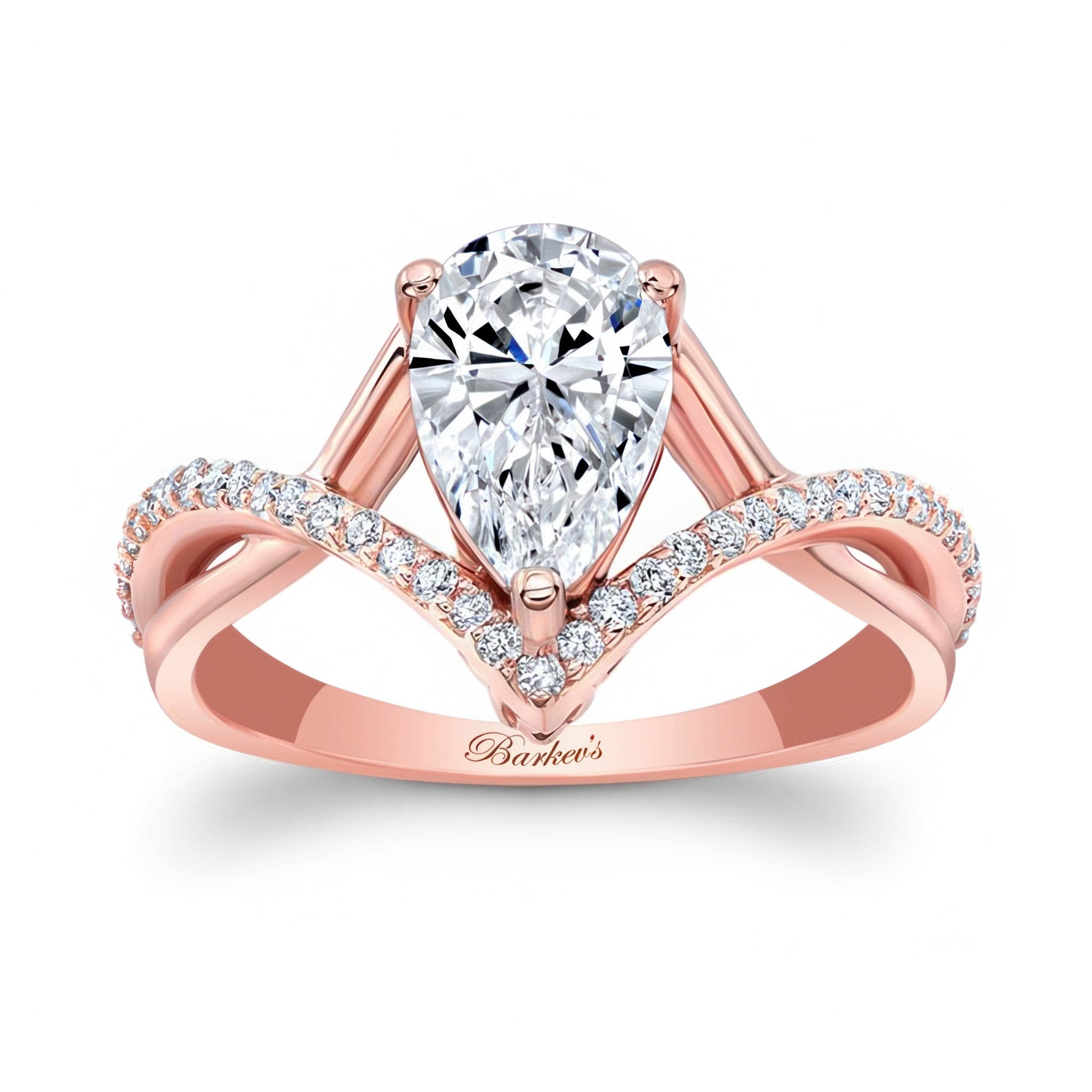 Unique Pear Shaped Lab Grown Diamond Engagement Ring