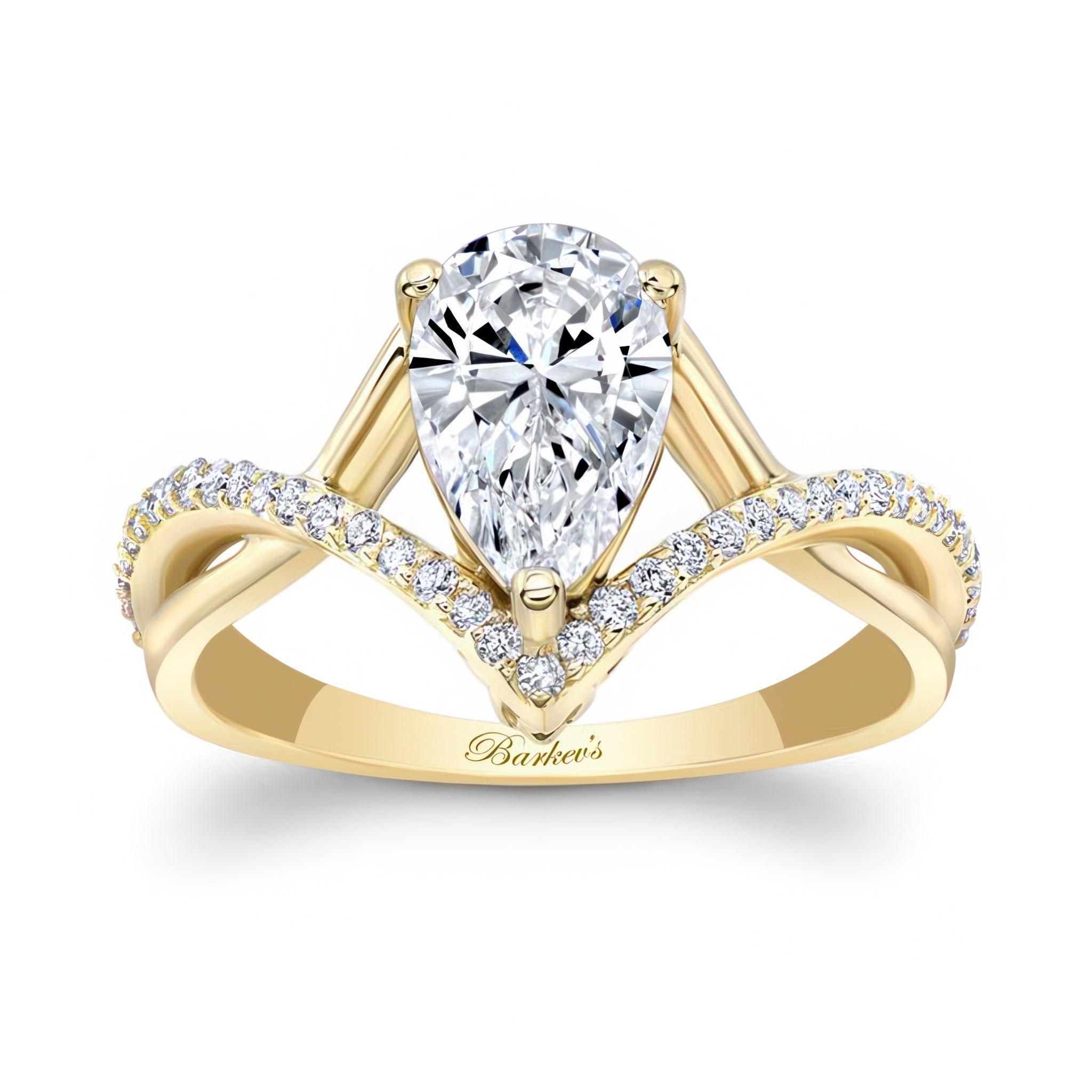 Unique Pear Shaped Lab Grown Diamond Engagement Ring