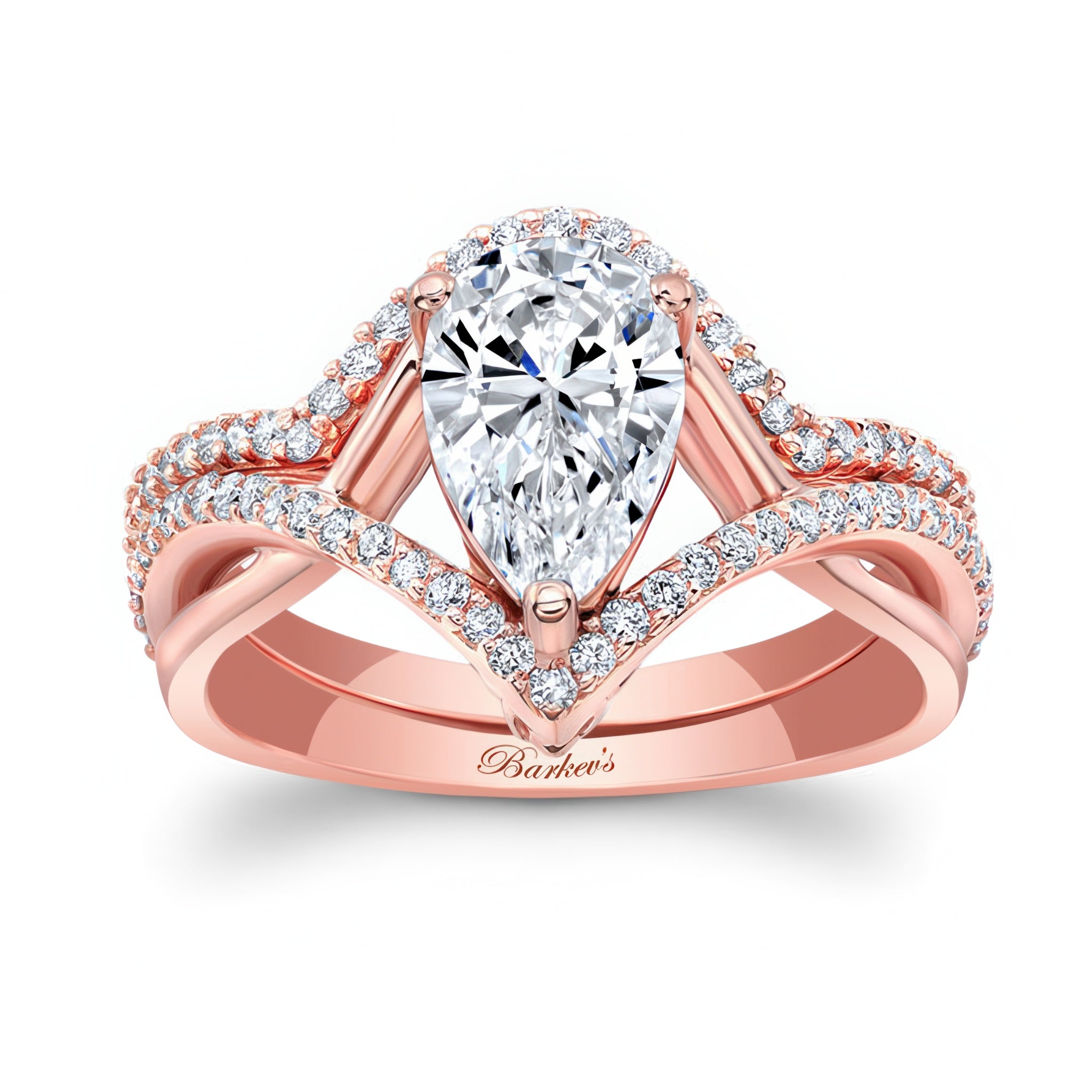 Unique Pear Shaped Wedding Set