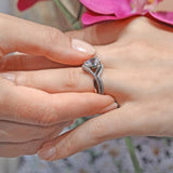Unique Pear Shaped Wedding Set