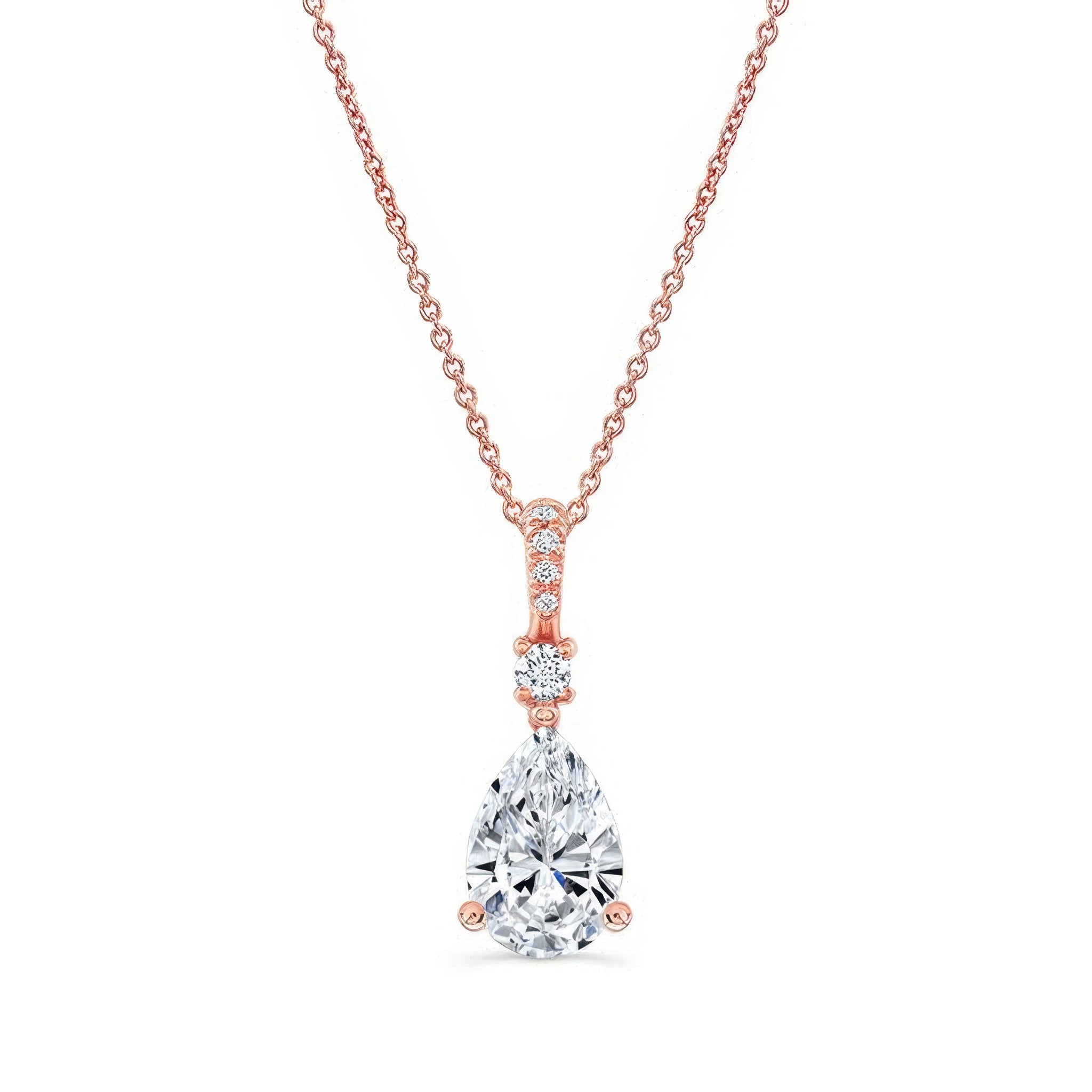 Pear Shape Lab Diamond Necklace