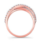 Criss Cross Diamond Wedding Band