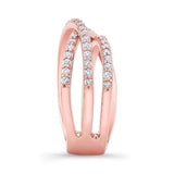 Criss Cross Diamond Wedding Band