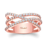 Criss Cross Diamond Wedding Band