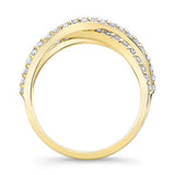 Criss Cross Diamond Wedding Band