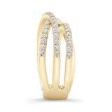 Criss Cross Diamond Wedding Band