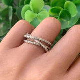 Criss Cross Diamond Wedding Band