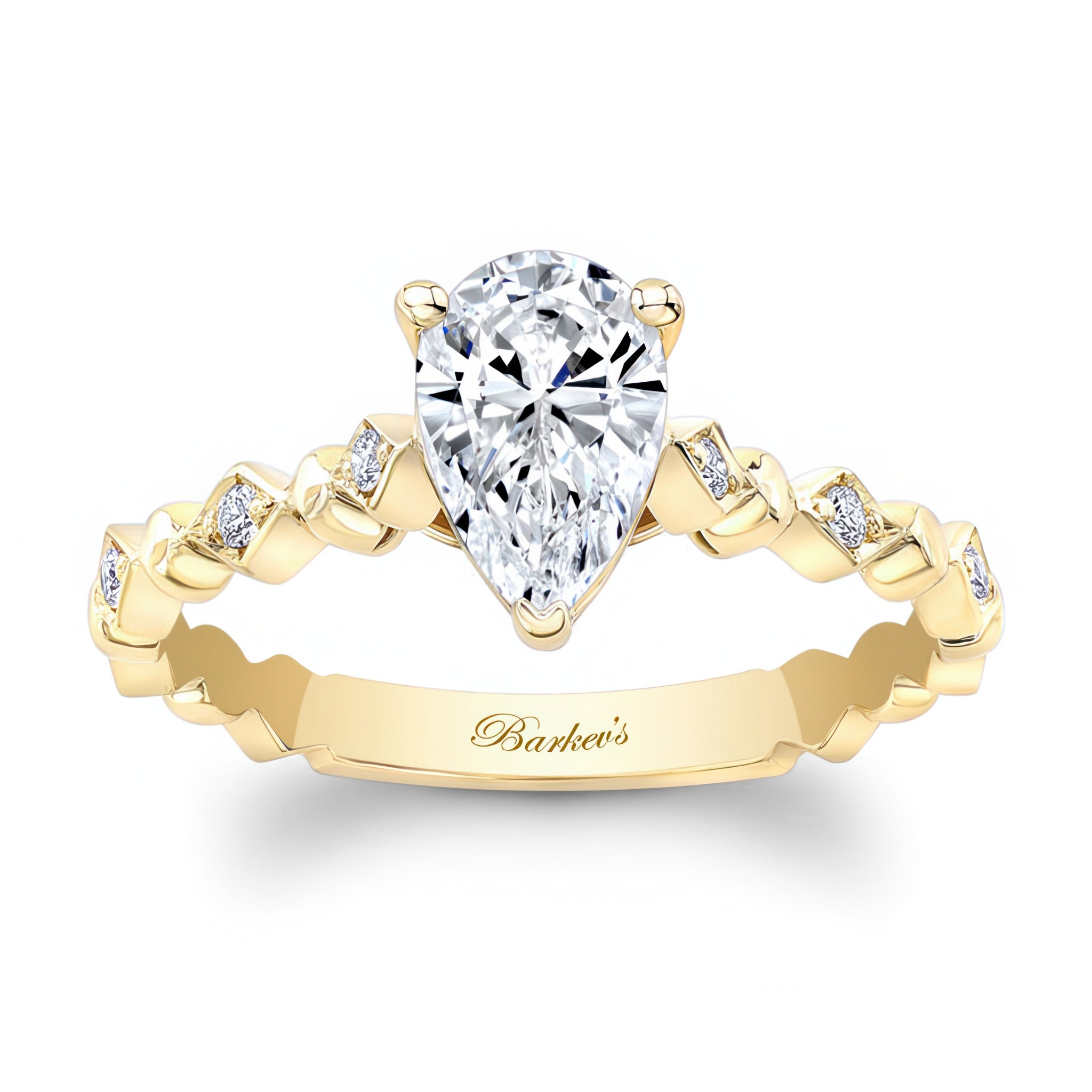 Art Deco Pear Shaped Diamond Ring