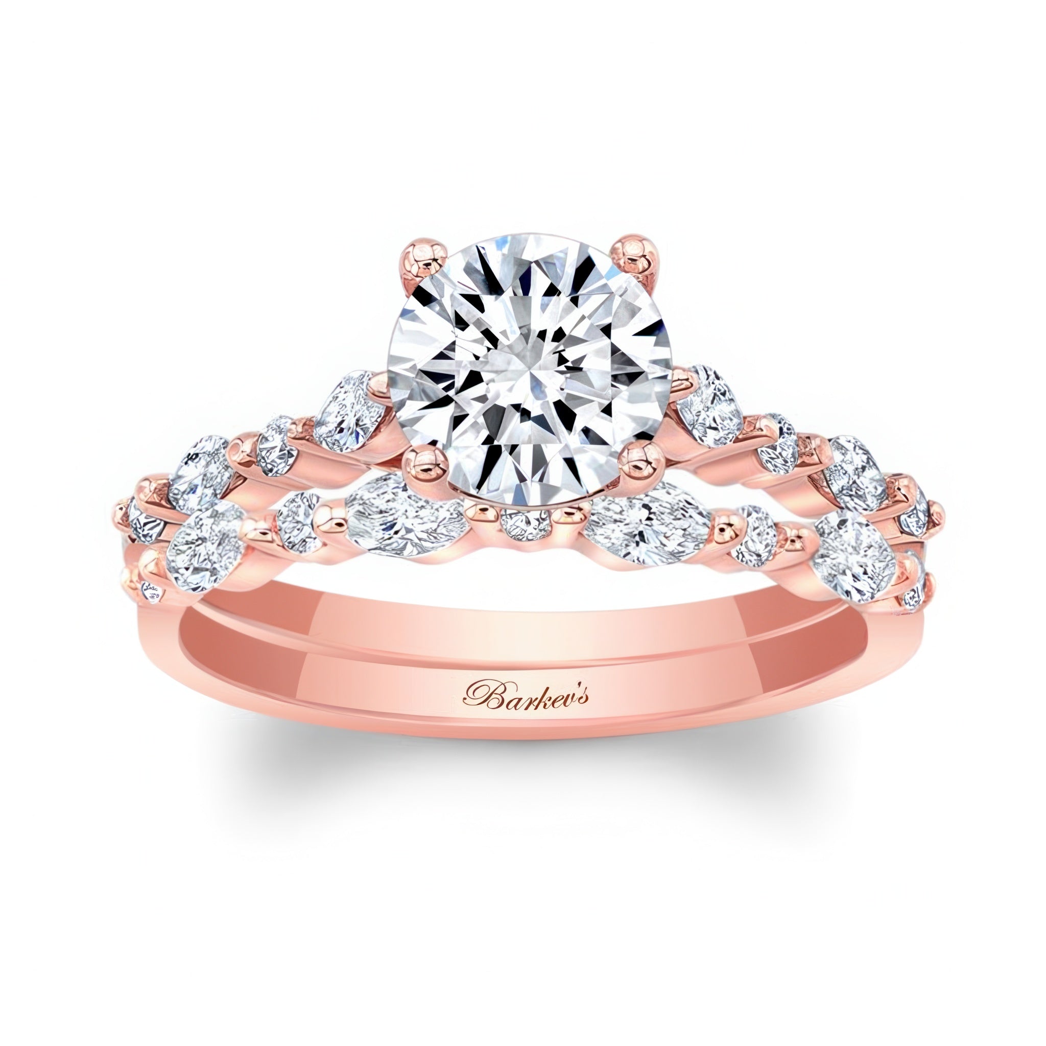 Vintage Style Diamond Wedding Ring Set