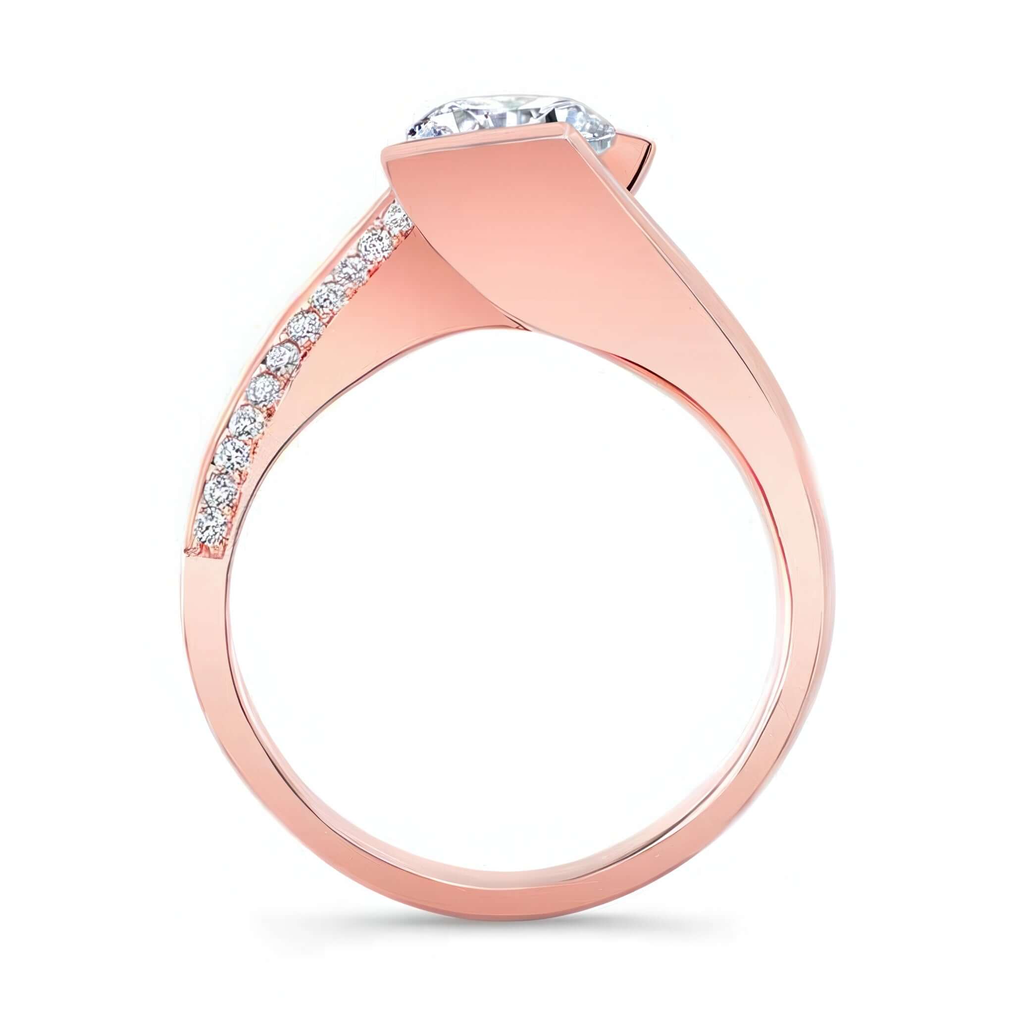 Tension Setting Moissanite Ring
