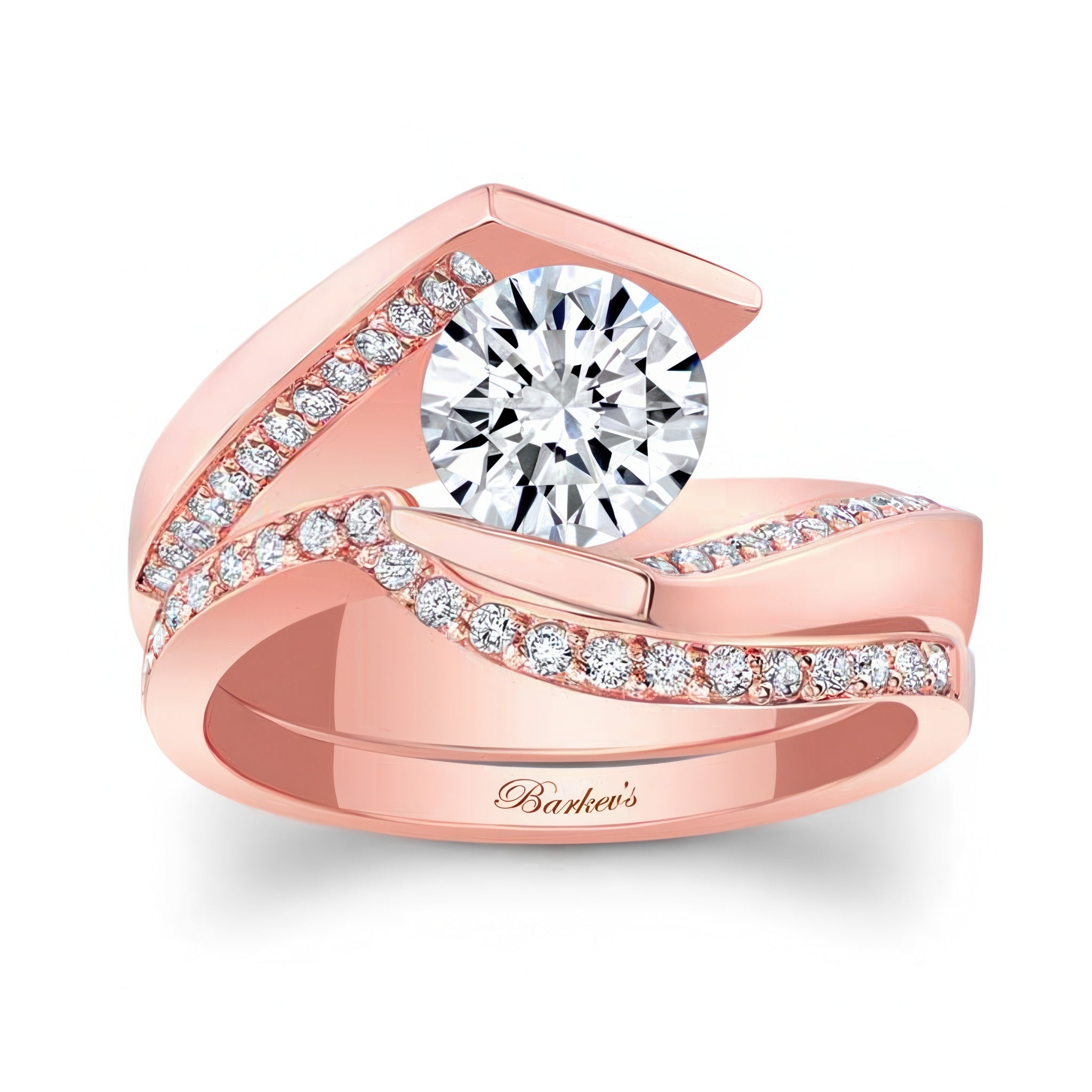 Tension Setting Moissanite Bridal Set