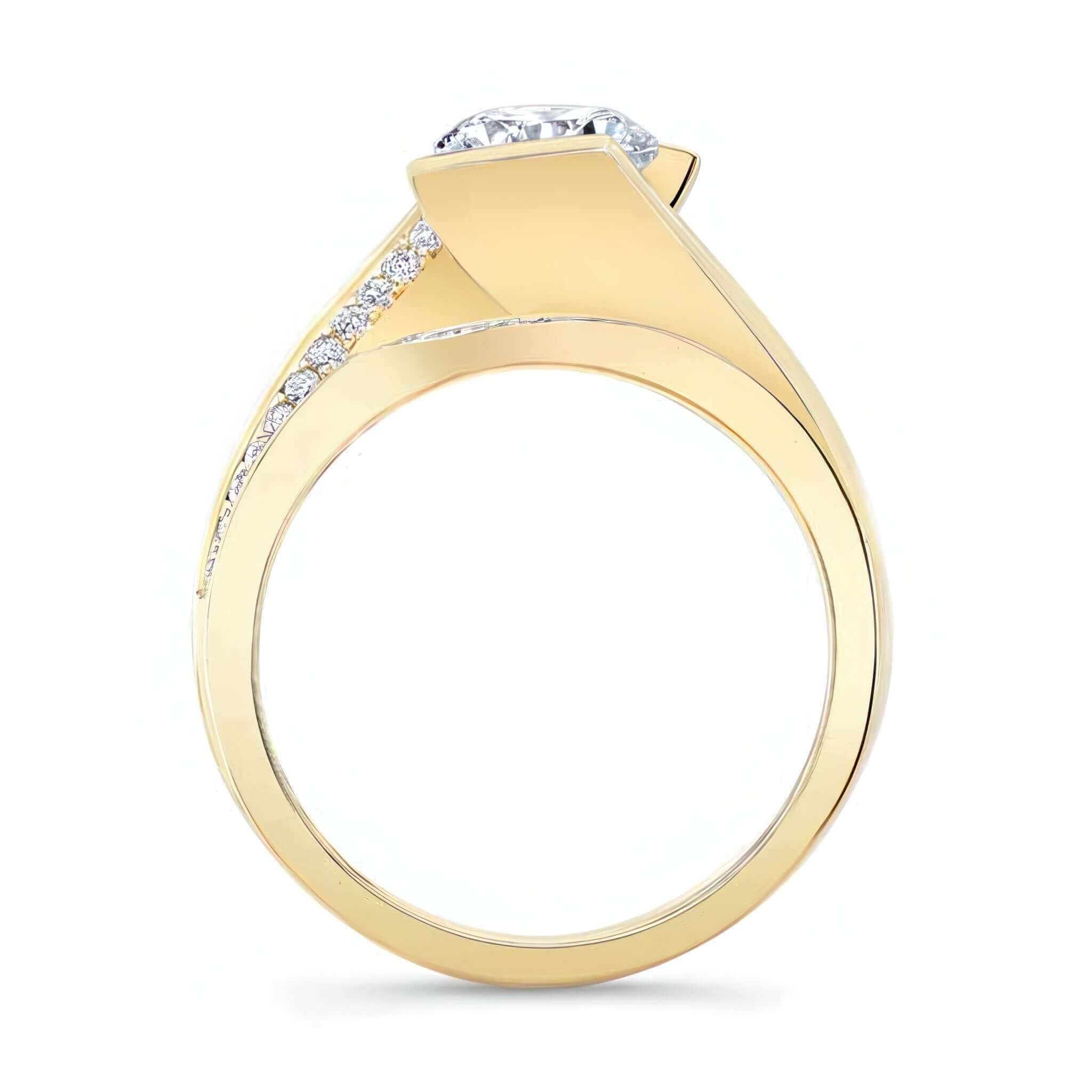 Tension Setting Moissanite Bridal Set