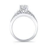 Blue Diamond Accent Channel Set Wedding Ring Set