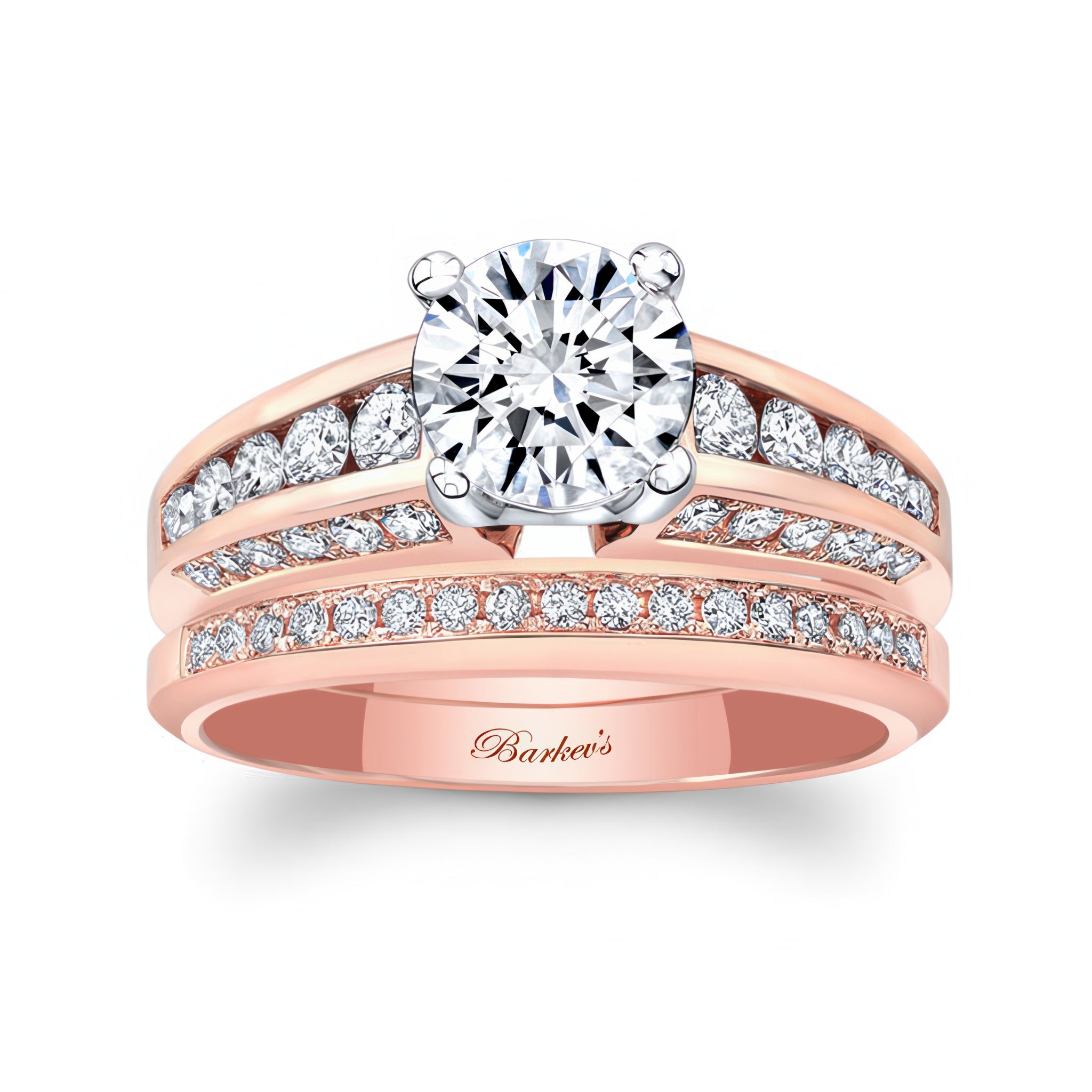 Channel Set Wedding Ring Set