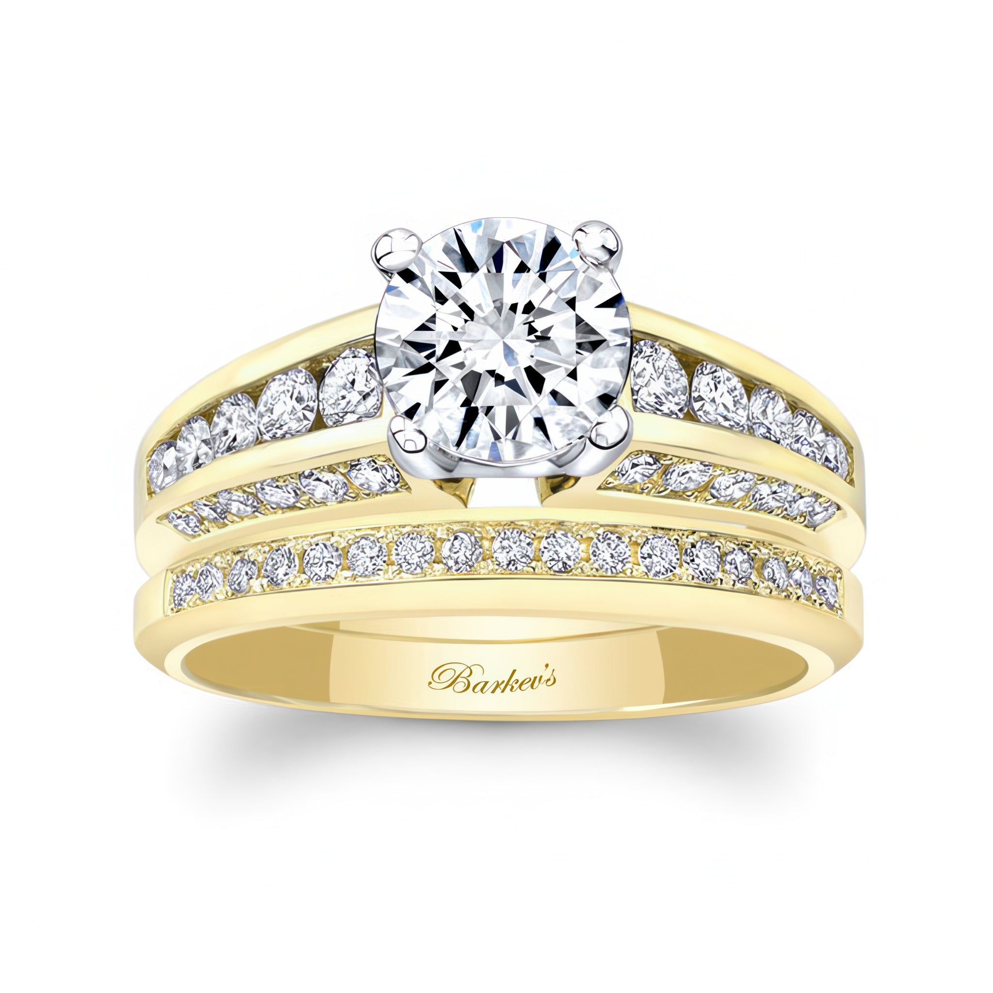Channel Set Wedding Ring Set