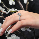 Floating Halo Lab Grown Diamond Engagement Ring