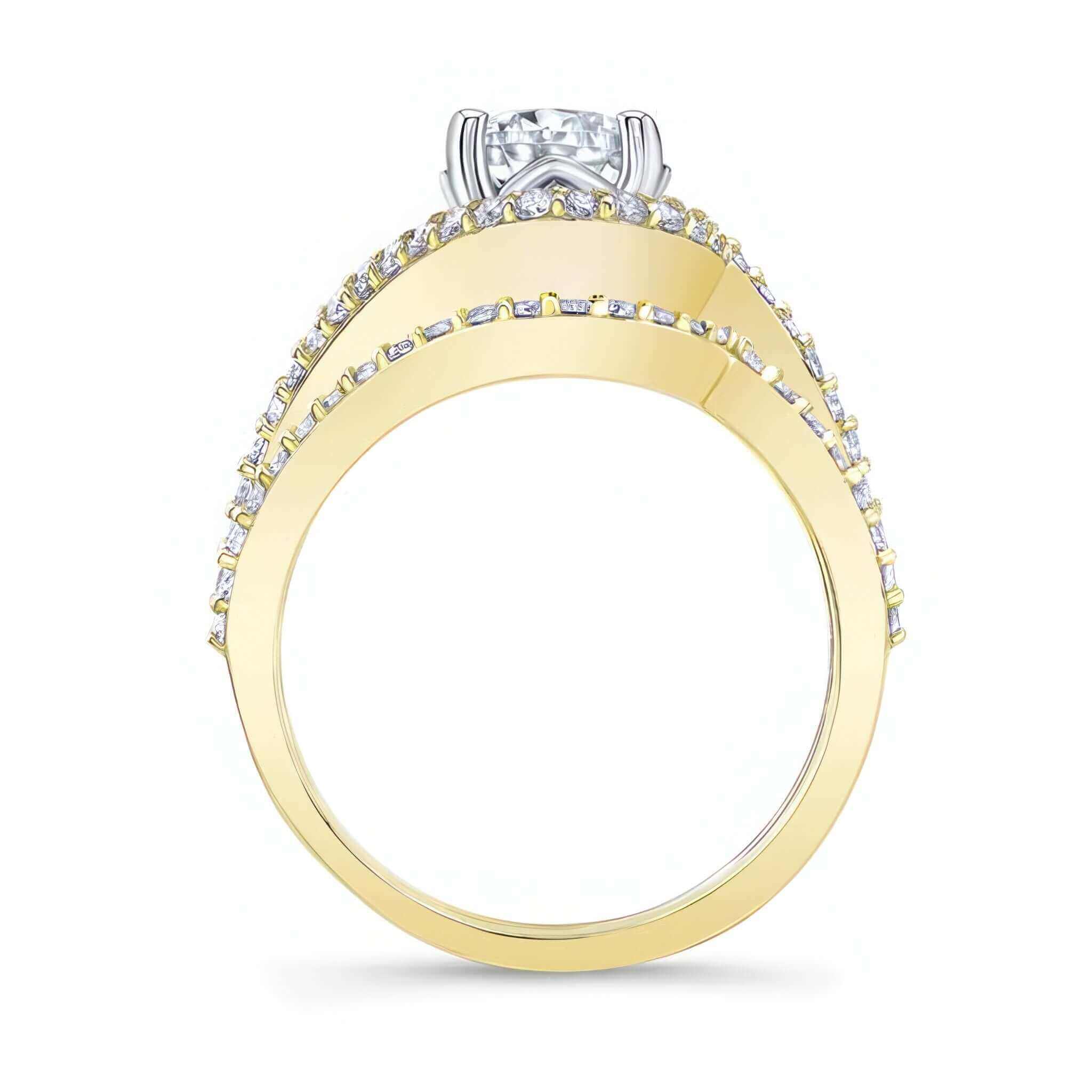 Floating Halo Moissanite Bridal Set