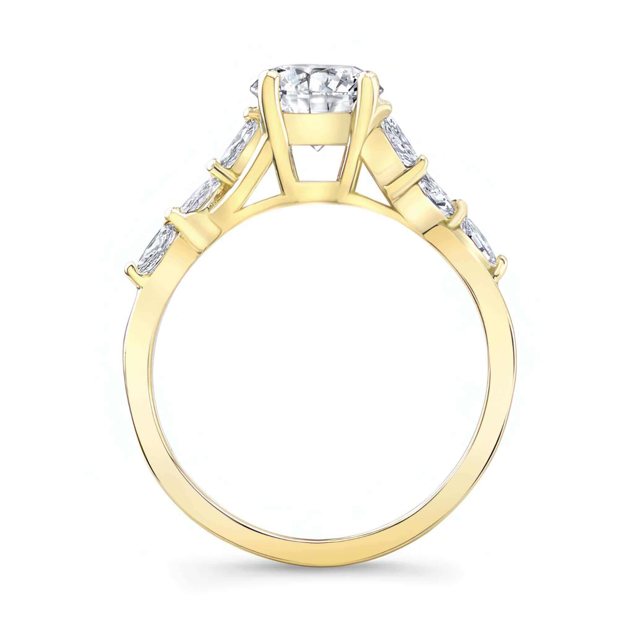 Moissanite Marquise Accent Ring
