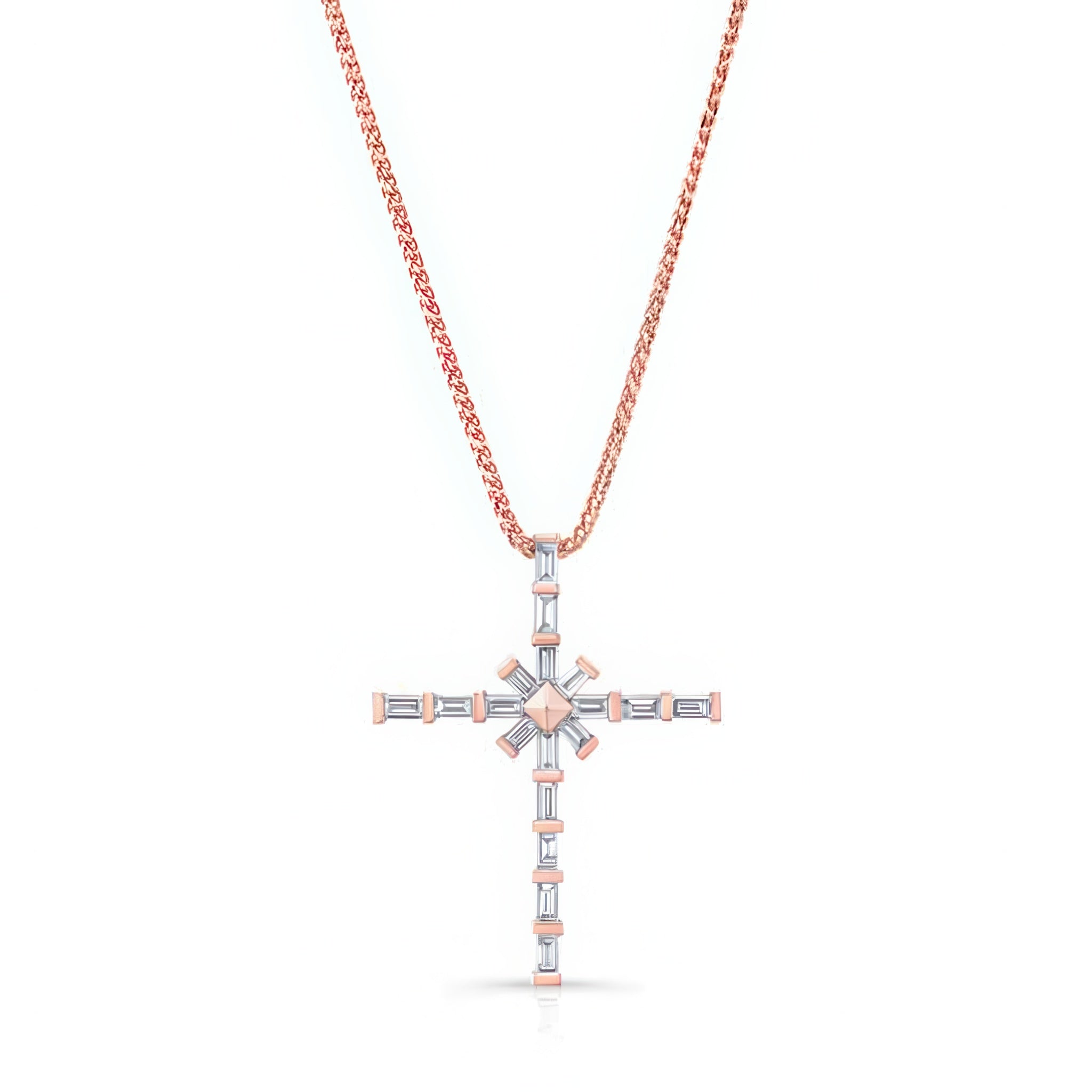 Baguette Diamond Cross Pendant