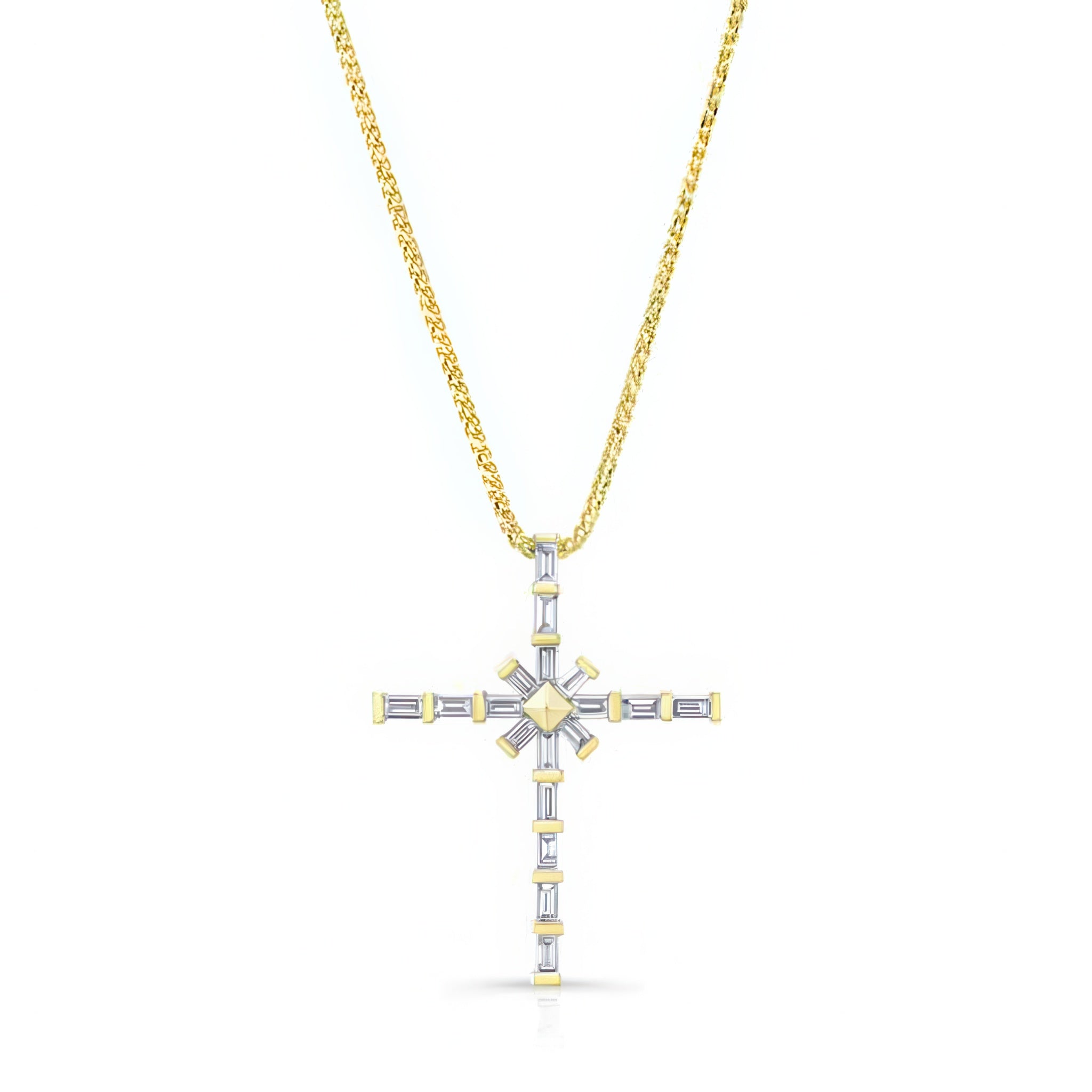 Baguette Diamond Cross Pendant