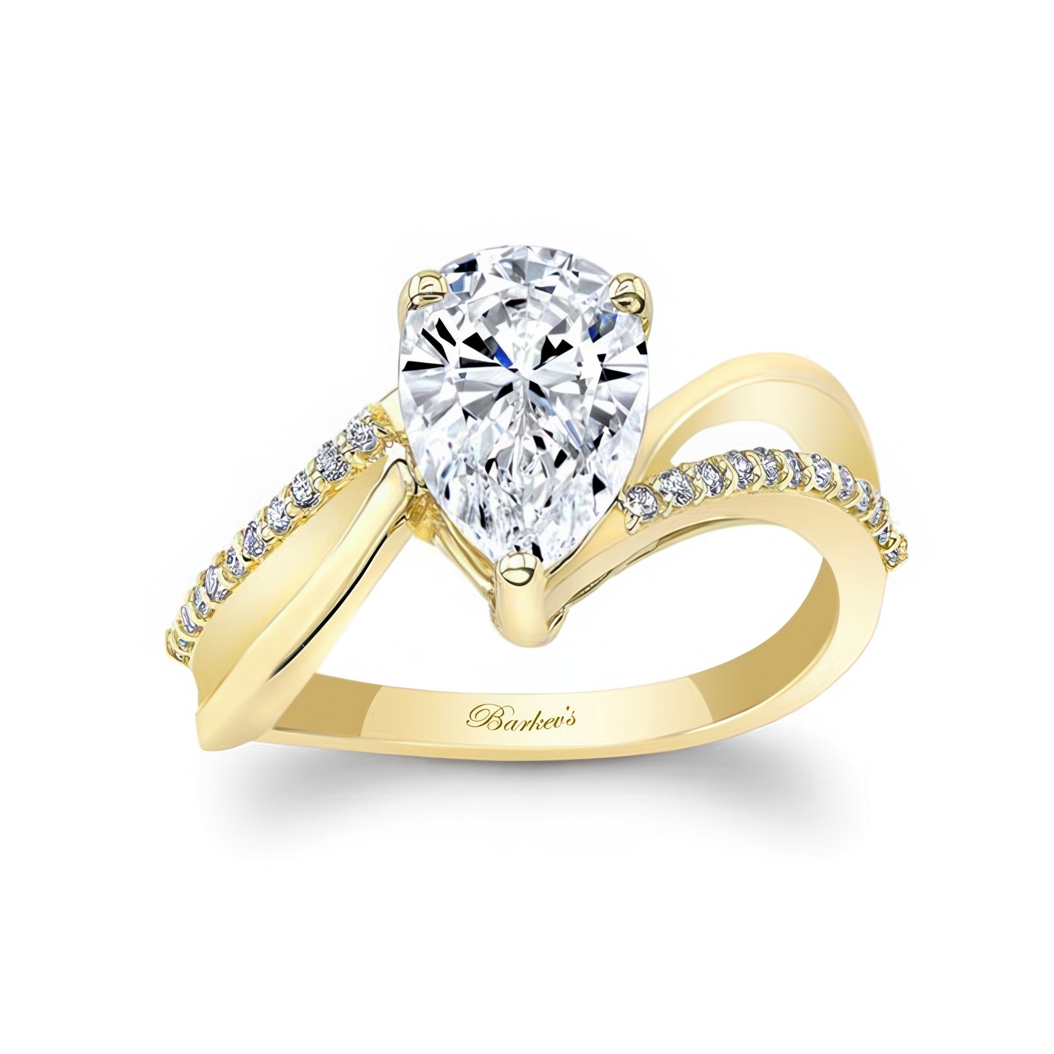 Split Shank Pear Lab Grown Diamond Ring