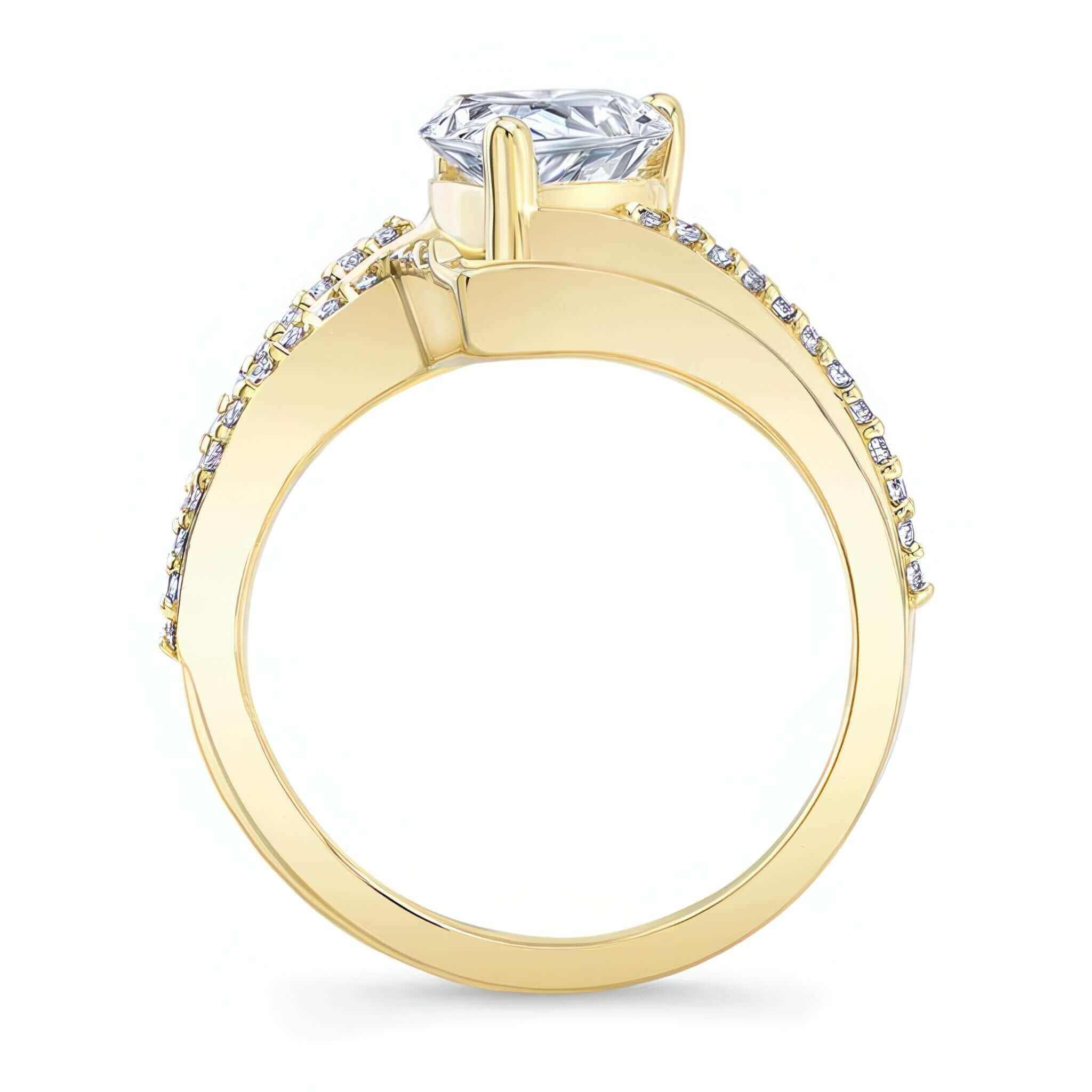 Split Shank Pear Moissanite Bridal Set