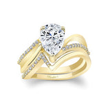 Split Shank Pear Lab Grown Diamond Bridal Set