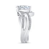 Split Shank Pear Lab Grown Diamond Bridal Set