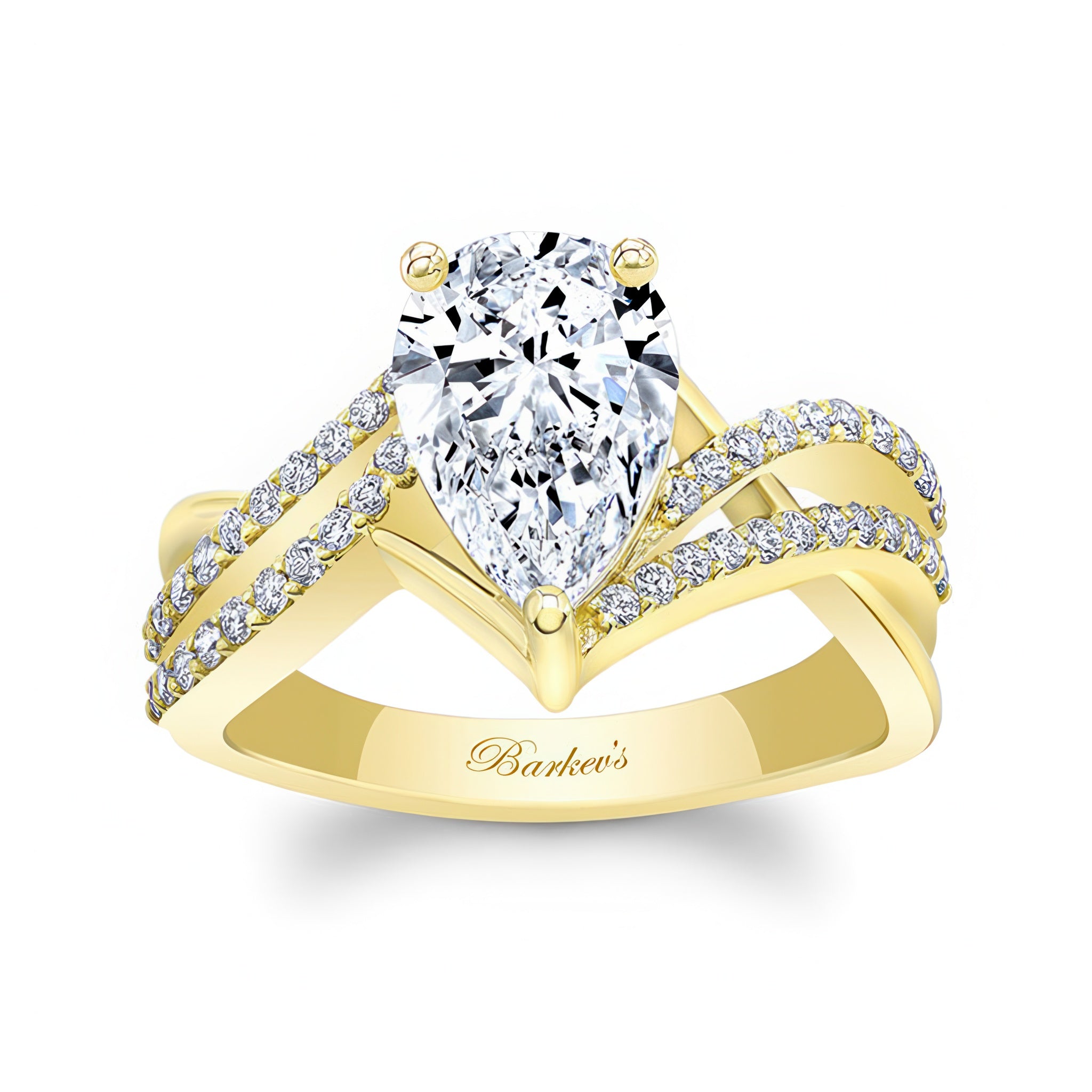 Moissanite Teardrop Ring