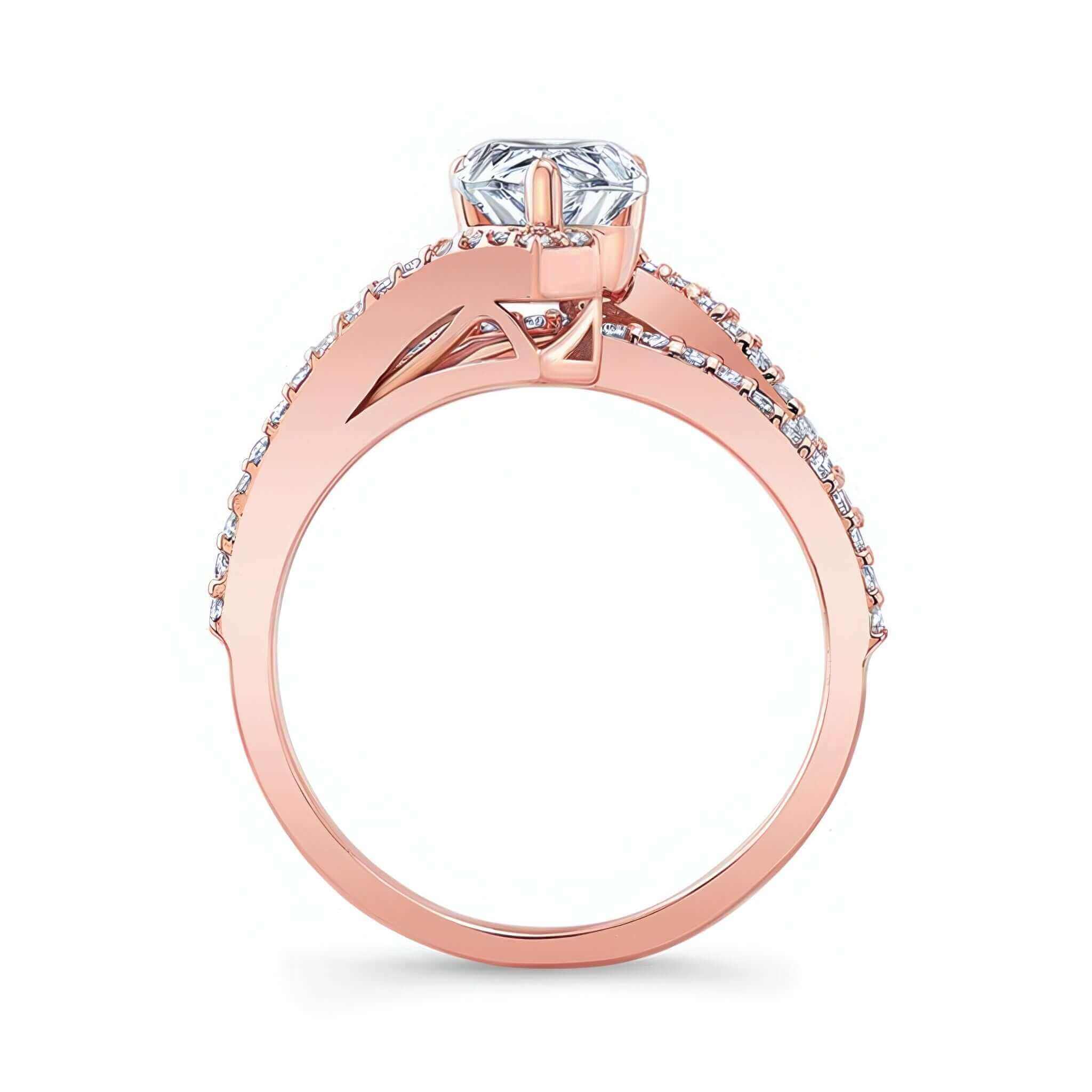 Split Shank Pear Engagement Ring