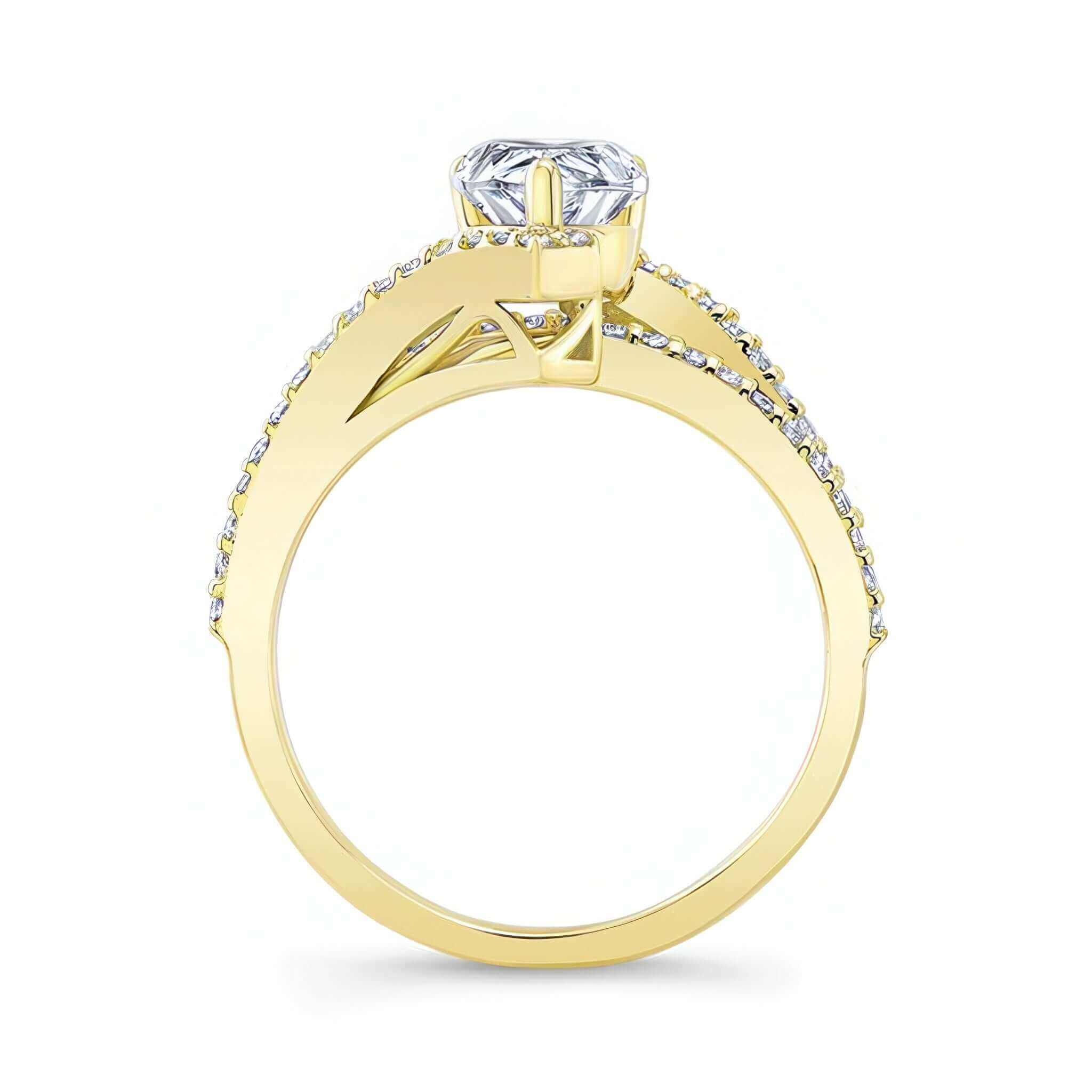 Split Shank Pear Engagement Ring