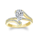 Split Shank Pear Engagement Ring
