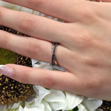 Overlap Black Diamond Promise Ring