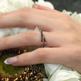 Overlap Black Diamond Promise Ring