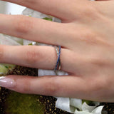 Overlap Sapphire Promise Ring