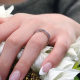 Overlap Pink Sapphire Promise Ring