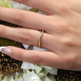 Overlap Diamond Promise Ring