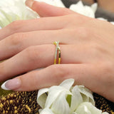 Overlap Diamond Promise Ring
