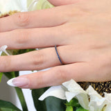 Thin Stackable Blue Sapphire Band